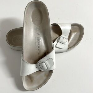 Birkenstock Madrid Essentials Eva size L7 - M5 Sandals White Slip On Slides